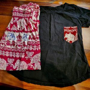 Pajamas with Elephant Print